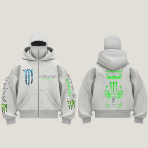 Monster Energy Drink Hoodie Grey