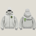 Monster Energy Hoodie Light Grey