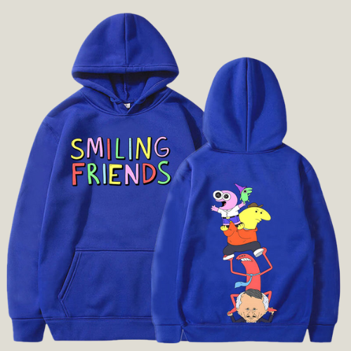 Smiling Friends Hoodie Blue Smiling Friends Hoodie Blue