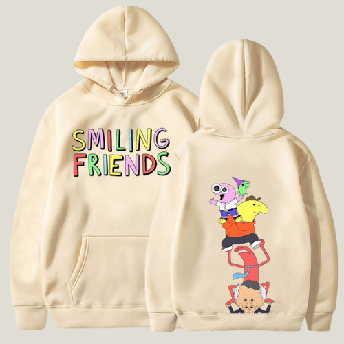 Smiling Friends Hoodie Camel