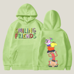 Smiling Friends Hoodie Light Green