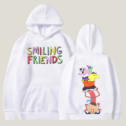 Smiling Friends Hoodie White