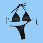 Black Leopard Micro String Bikini