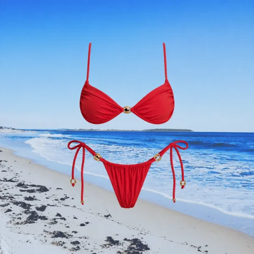 Brazilian String Bikini Red