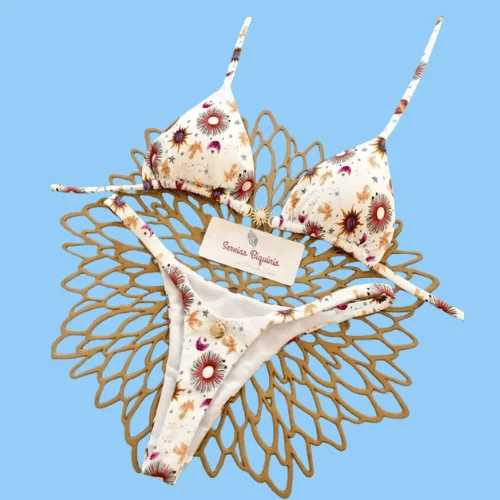 Floral Print Micro String Bikini