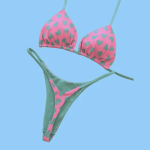 Heart Micro String Bikini Pink