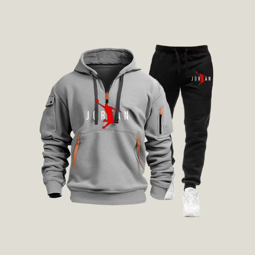 Jordan Tracksuit in light Grey and Black