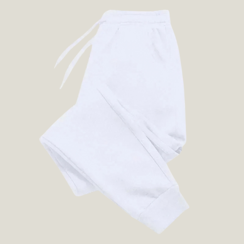 Plain Joggers for Men in White