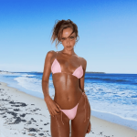 Triangle String Bikini Baby Pink