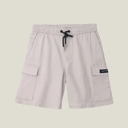 Mens Cargo Shorts Light Grey